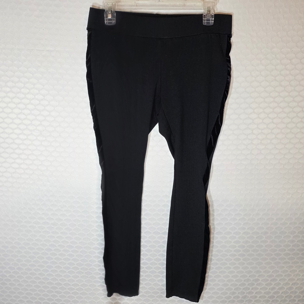 White House Black Market Black Tuxedo Stripe Leggings Size S Regular Stretch